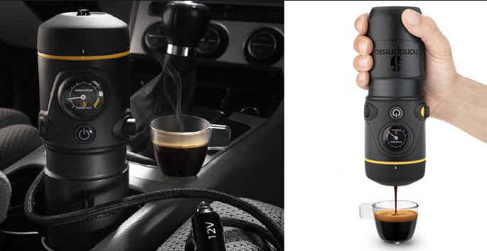 Сакате да пиете свежo еспресо додека возите? Handpresso ќе ви приготви едно за 2 минути