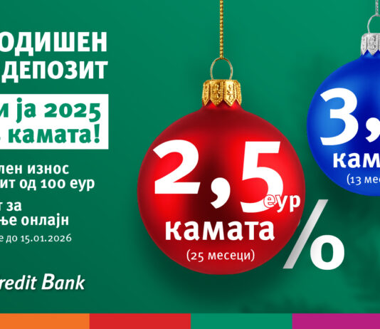 Празничен промо депозит од ПроКредит Банка – Повеќе добивка за одличен старт на 2026